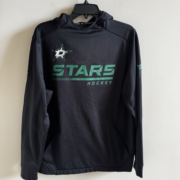 Dallas Stars Fanatics Authentic Pro Locker Room Pullover Hoodie Mens Large Black - Picture 1 of 16